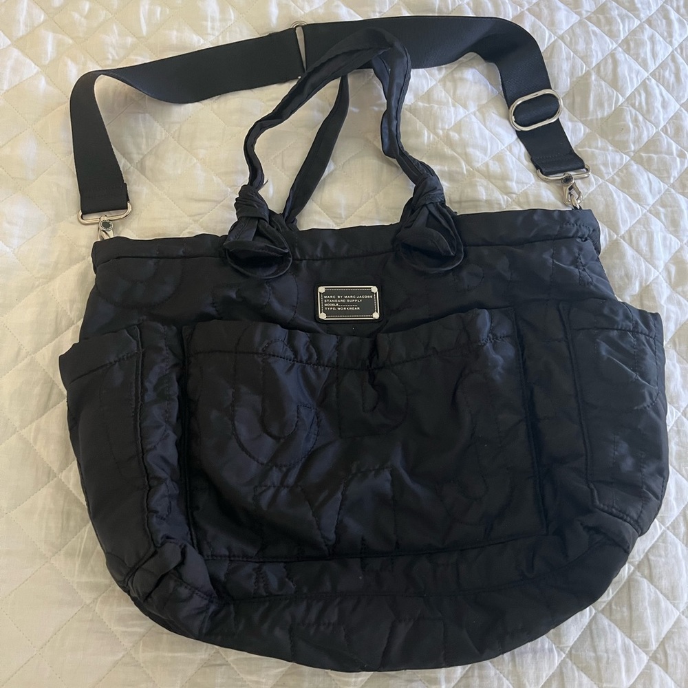 Marc Jacobs Black Nylon Tote / Diaper Bag